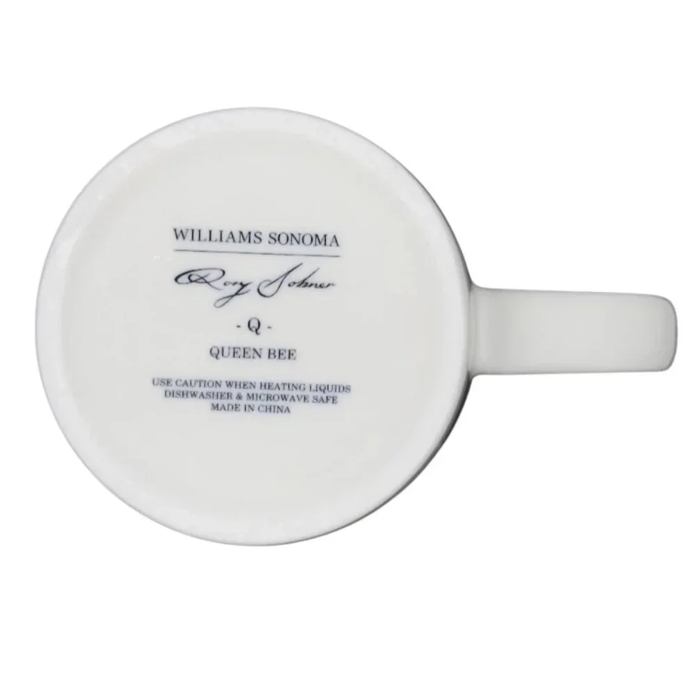 Williams Sonoma Rory Dobner Q Monogram Mug Queen Bee 19oz
